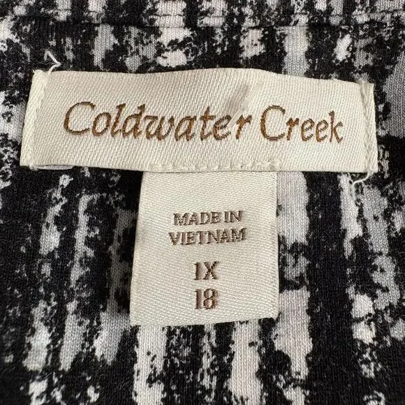 Coldwater Creek Women's Top, Size 1X, Black & White Pattern - Picture 3 of 5